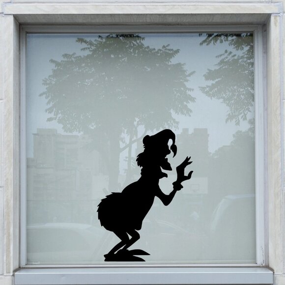 Merry Christmas Large Window Cling Silhouette Decal:Reusable - Picture 3 of 6
